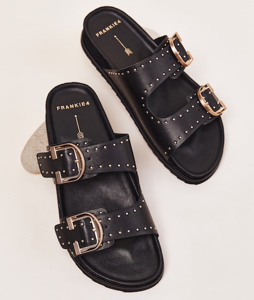 Women's Black Slides