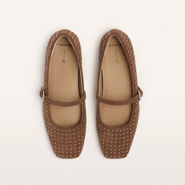 Hepburn Pecan Suede Stud