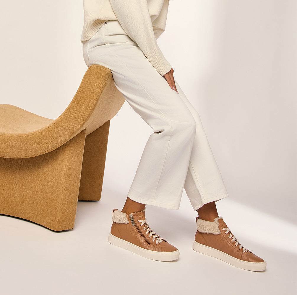 Miles Soft Tan/Shearling Women's Sneaker | FRANKIE4