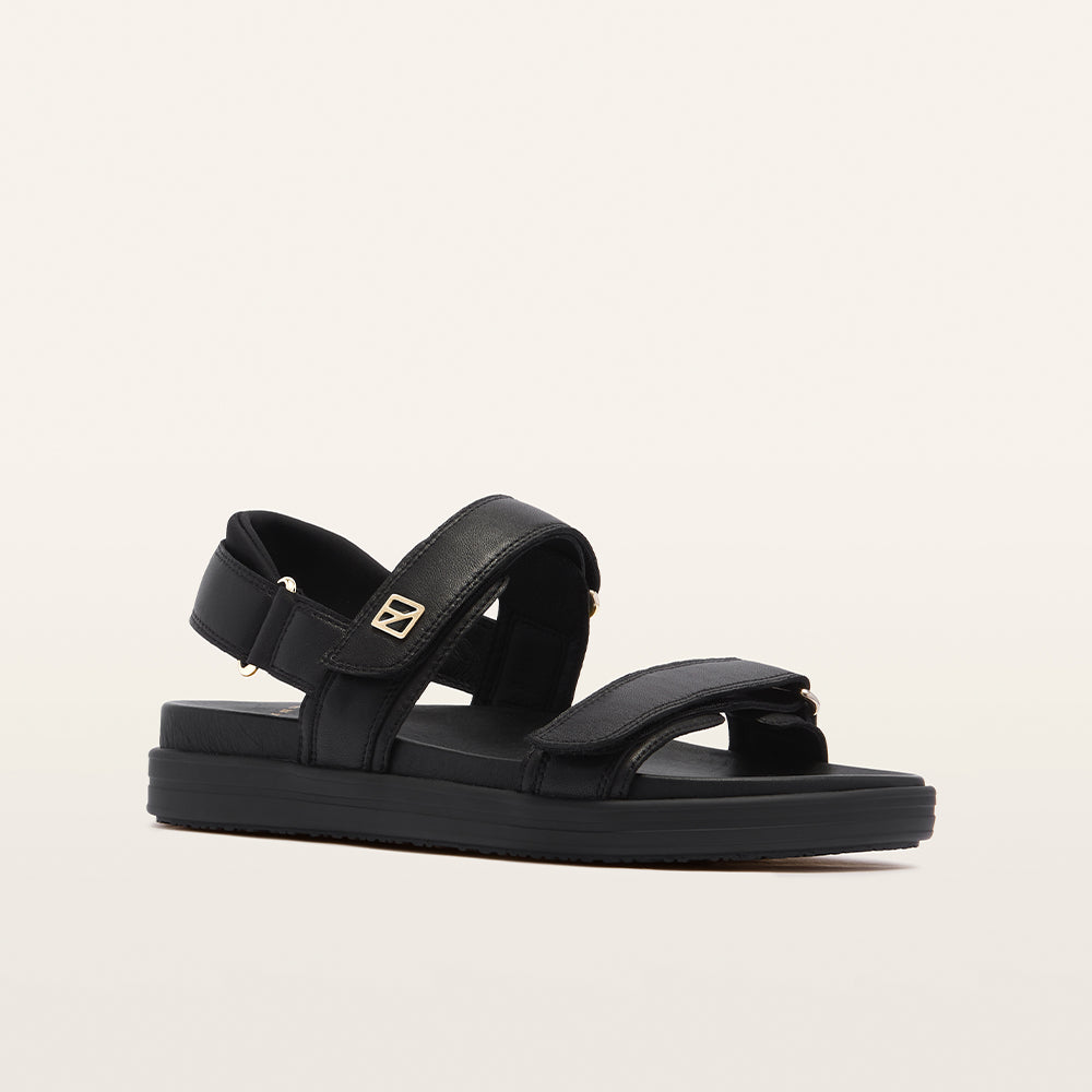 Rome Black Women's Flat Sandal | FRANKIE4