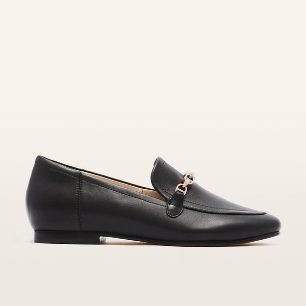 FRANKIE4 Ash II Leather Chain Detail Loafers, Womens, 10, Black FRANKIE4 Ash II Leather Chain Detail Loafers, Womens, 10, Black