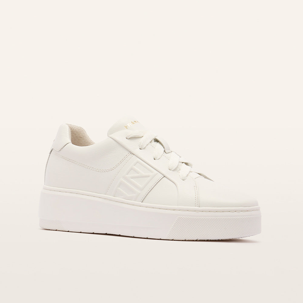 Adélie White Casual Women's White Sneakers – FRANKIE4 Footwear