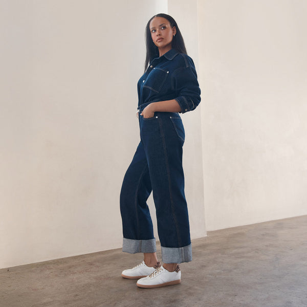 Levi White/Leopard Print