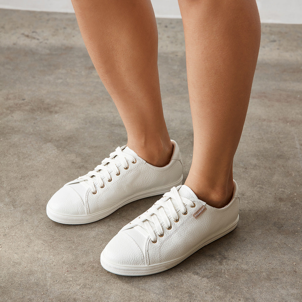 Nat III White Tumbled Women's Sneaker | FRANKIE4