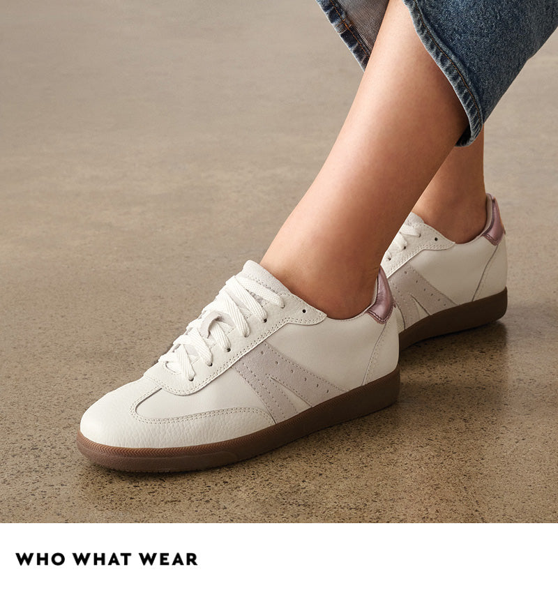 Levi White Metallic Lilac Sneakers