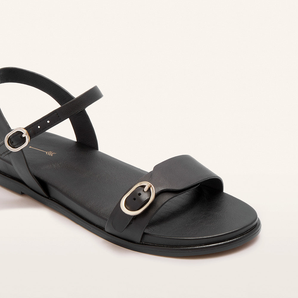 Bree Black Women's Flat Sandal | FRANKIE4