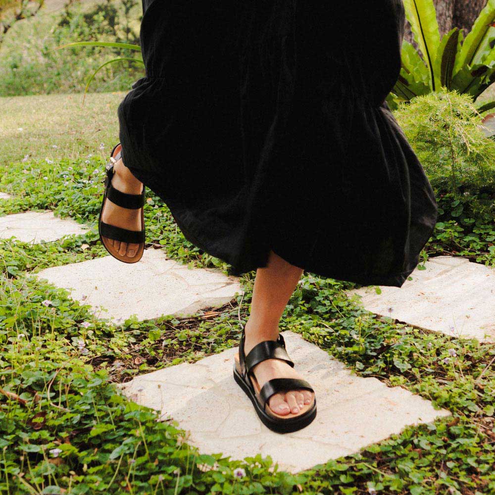 Hunter Black Women's Flat Sandal FRANKIE4 - Main Image