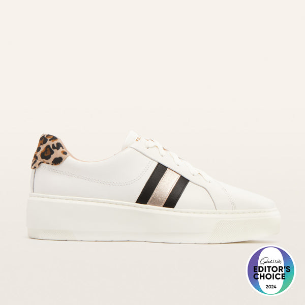 Riley White/Leopard Women's Sneaker FRANKIE4